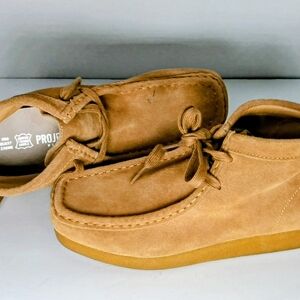 Y/Project Suede Wallabee-Style Moccasin in Tan